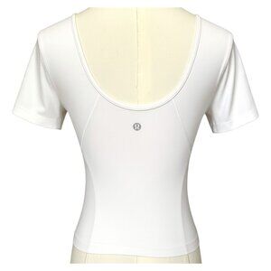 Lululemon Align Cropped Tee White Nulu Size 4